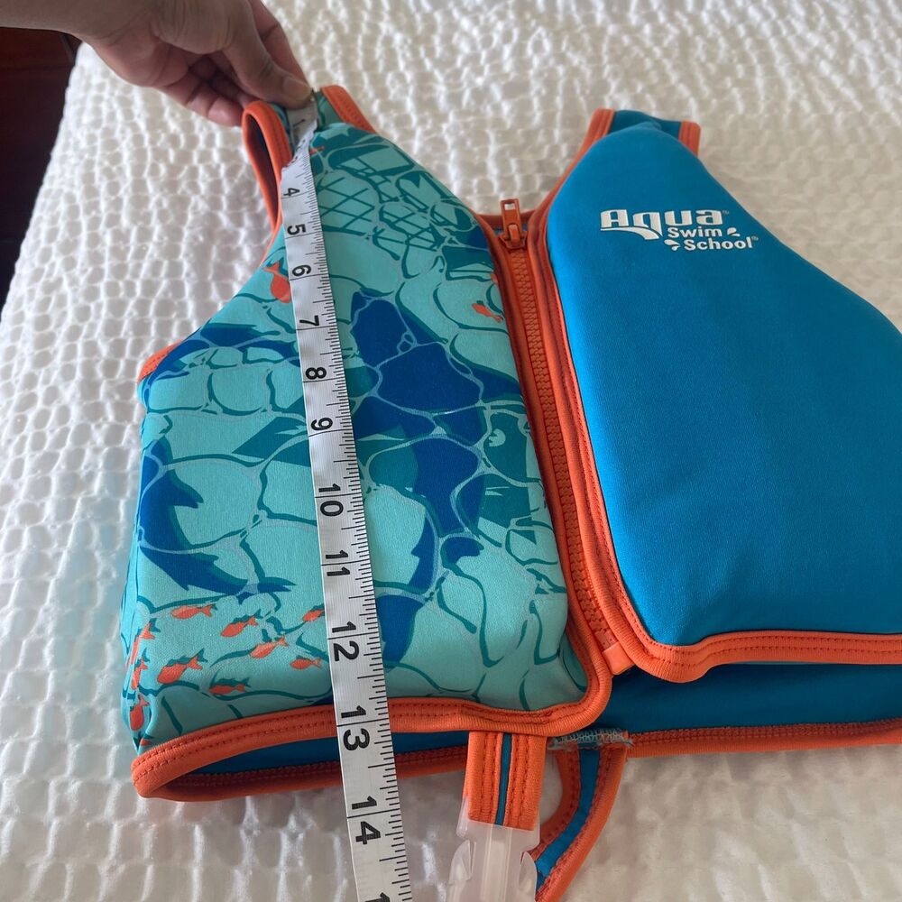 Aqua Swim School Training Vest Safety Strap Blue Shark Ages 4-6 Years, 37-50 lb - Picture 6 of 7